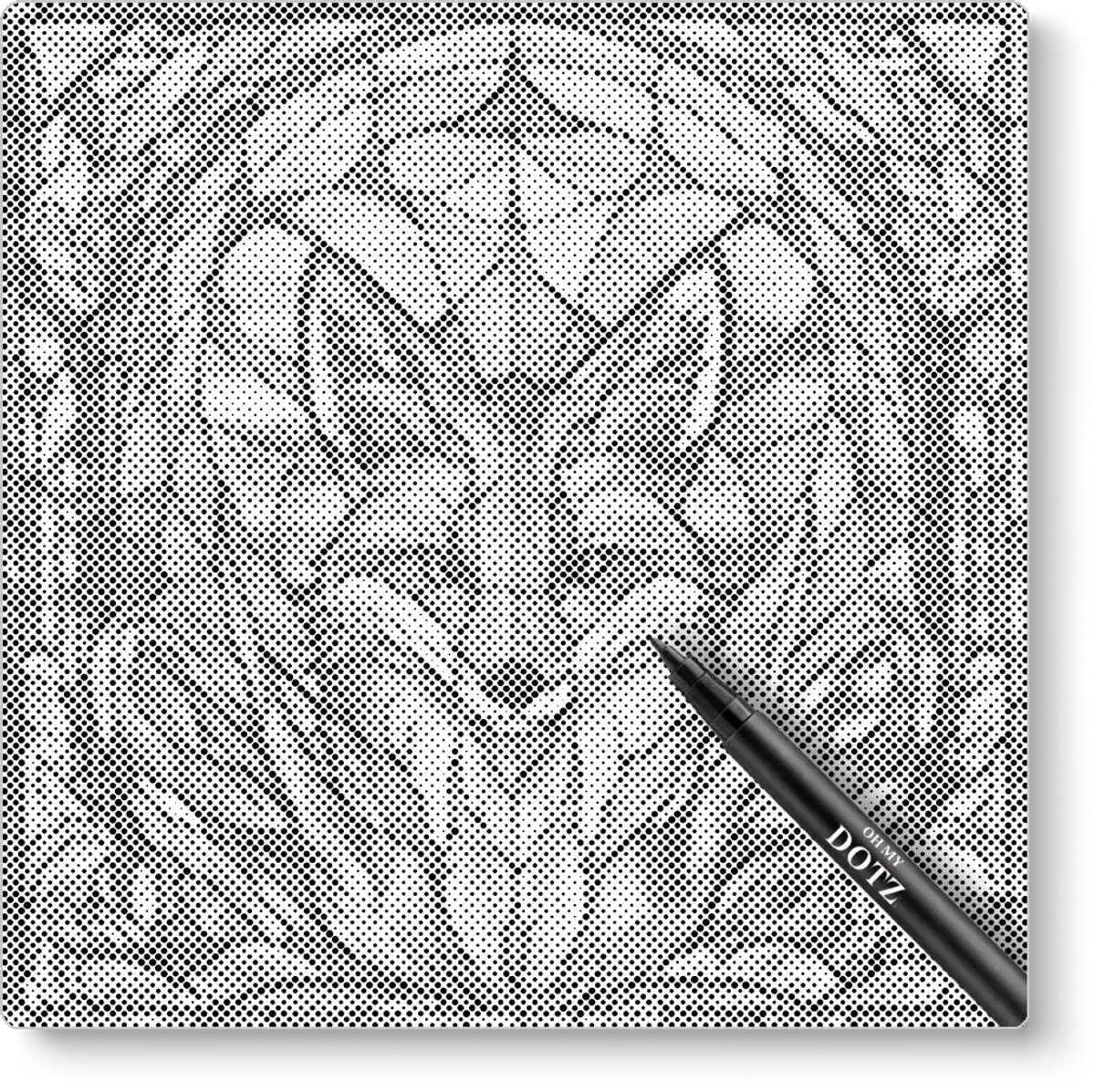 Vos Met Bloemen | Stippelschilderij | 40x40cm | Dot painting | Oh My Dotz | Dots stippen | Diamond painting & Schilderen op nummer alternatief | Sinterklaas | Kerst